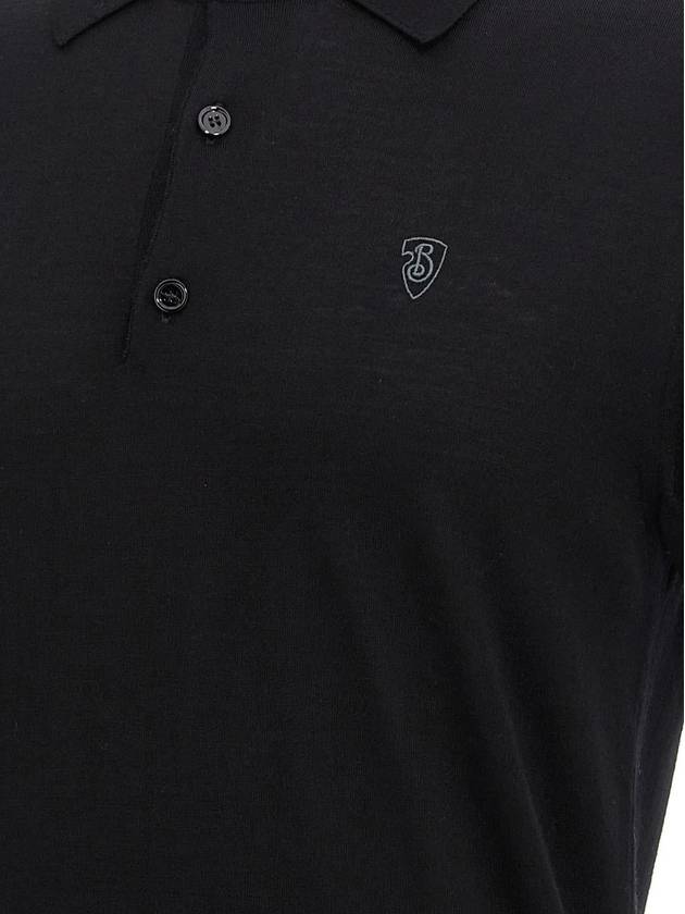 Burberry Wool Polo Shirt - BURBERRY - BALAAN 4