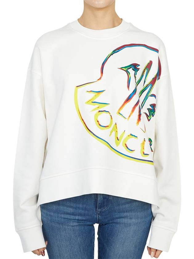 Logo Print Long Sleeve T-Shirt White - MONCLER - BALAAN 2