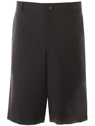 Men's Cut Out Mohair Wool Bermuda Shorts Black - BURBERRY - BALAAN 1