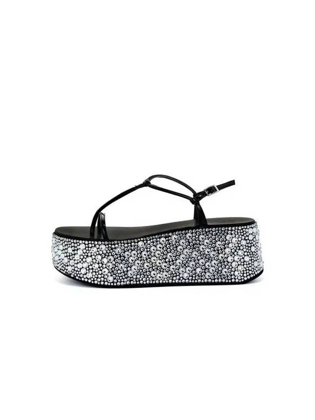 WOMEN BARNAK Crystal Platform Sandals Black 271280 - GIUSEPPE ZANOTTI - BALAAN 1