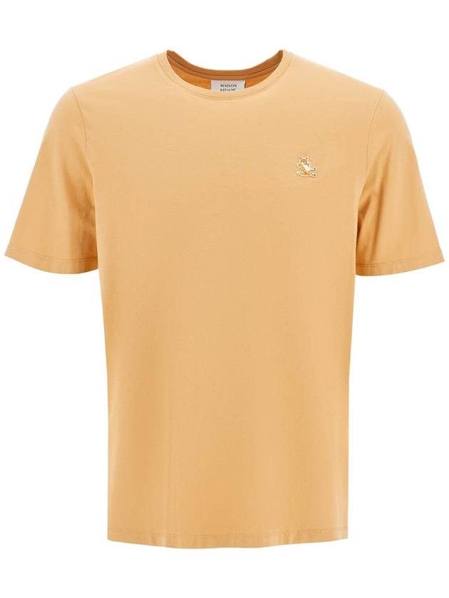 Chillax Fox Patch Regular Short Sleeve T-Shirt Beige - MAISON KITSUNE - BALAAN 2