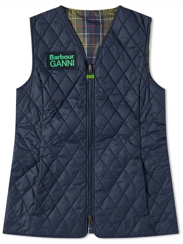 Betty Reversible Diamond Quilting Vest Navy - BARBOUR - BALAAN 3