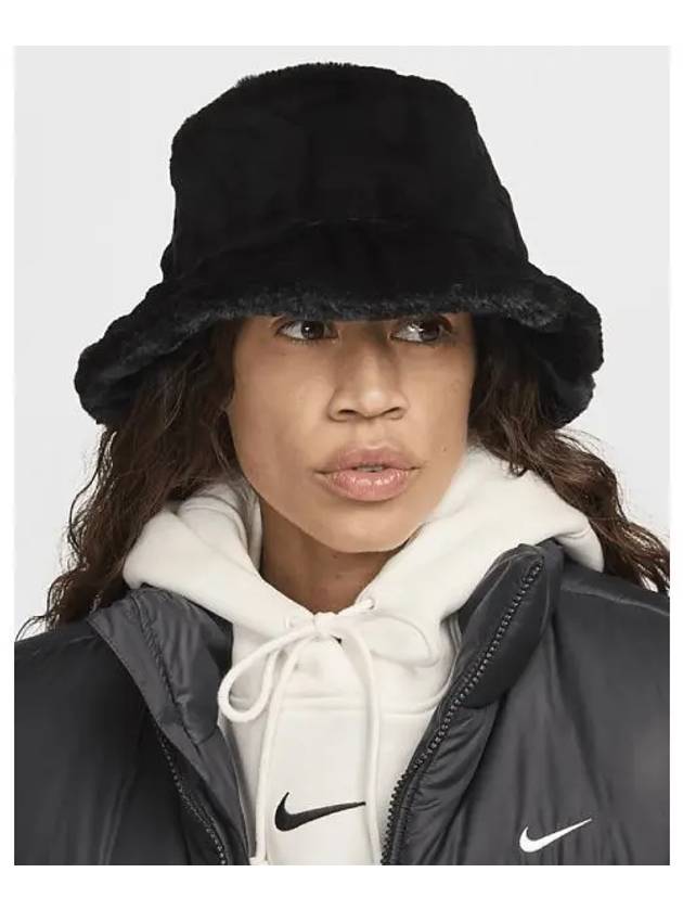 Apex faux fur bucket hat black HF7194 010 726313 - NIKE - BALAAN 1