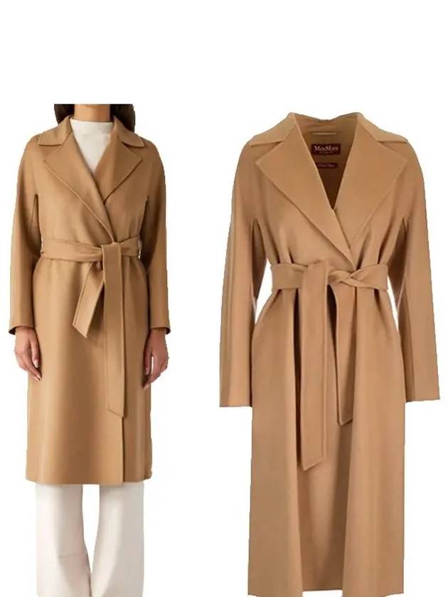 Women's Cles Virgin Wool Single Coat Camel - MAX MARA - BALAAN 2