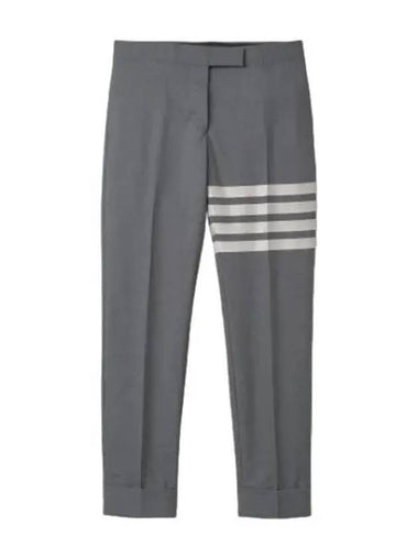 Diagonal striped skinny pants gray suit slacks - THOM BROWNE - BALAAN 1