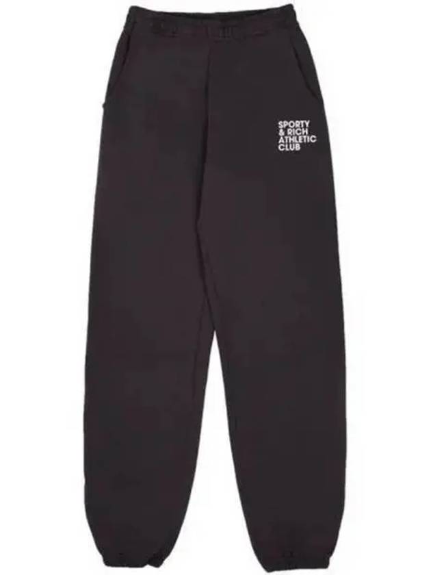 Athletic Club Logo Print Sweatpants Black SWAW235FB - SPORTY & RICH - BALAAN 1