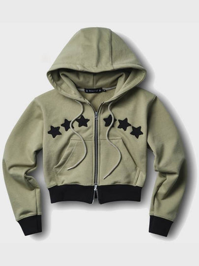 Star Hooded Zip-Up Dusty Green - BLUE SUNFLOWER - BALAAN 2