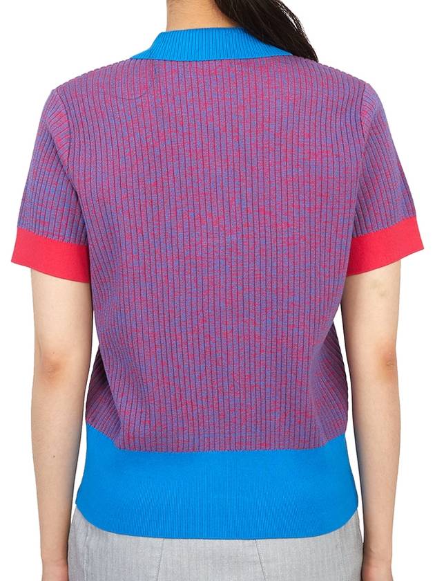 Women's Vega Knit Short Sleeve Polo Shirt Brilliant Blue - J.LINDEBERG - BALAAN 5