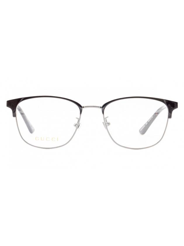 Eyewear Asian Fit Three Stripes Square Metal Eyeglasses Black - GUCCI - BALAAN 1