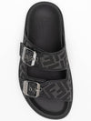 Men's Peel Jacquard Fabric Sandals Black - FENDI - BALAAN 5