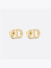 Petit CD Stud Crystal Earrings Gold - DIOR - BALAAN 3