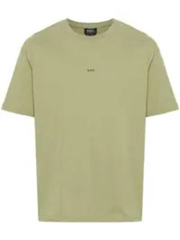 Men's Kyle Logo Print Cotton Jersey Short Sleeve T-Shirt Green - A.P.C. - BALAAN 1