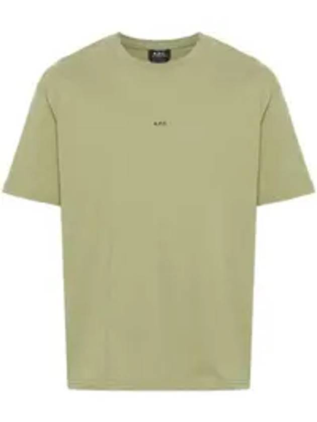 Men's Kyle Logo Print Cotton Jersey Short Sleeve T-Shirt Green - A.P.C. - BALAAN 1