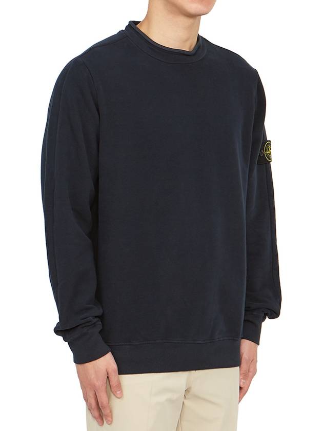 Stretch Cotton Fleece Mock Turtleneck Sweatshirt Navy - STONE ISLAND - BALAAN 4