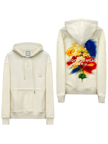 Ivory Swaying Flower Hooded Sweatshirt W243TS36724I - WOOYOUNGMI - BALAAN 1