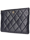 Women s Big Quilted Navy Clutch No 28 - CHANEL - BALAAN 2