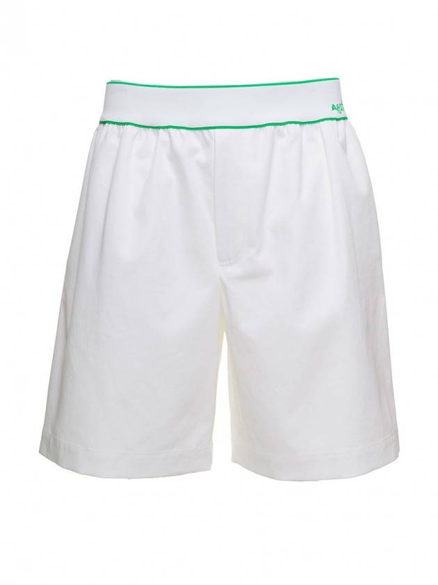 Men's Logo Paraket Band Bermuda Shorts White - BOTTEGA VENETA - BALAAN 1