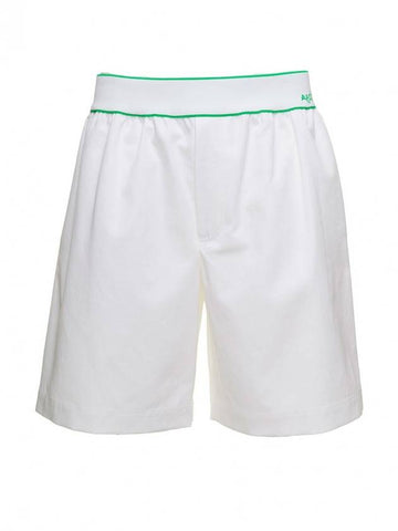 Men's Logo Paraket Band Bermuda Shorts White - BOTTEGA VENETA - BALAAN 1