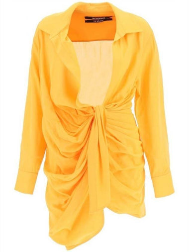 Women's La Robe Bahia Short Dress Yellow - JACQUEMUS - BALAAN 1