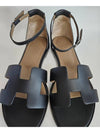 Santorini Women's Sandals Black Noir Calfskin H182139Z - HERMES - BALAAN 2