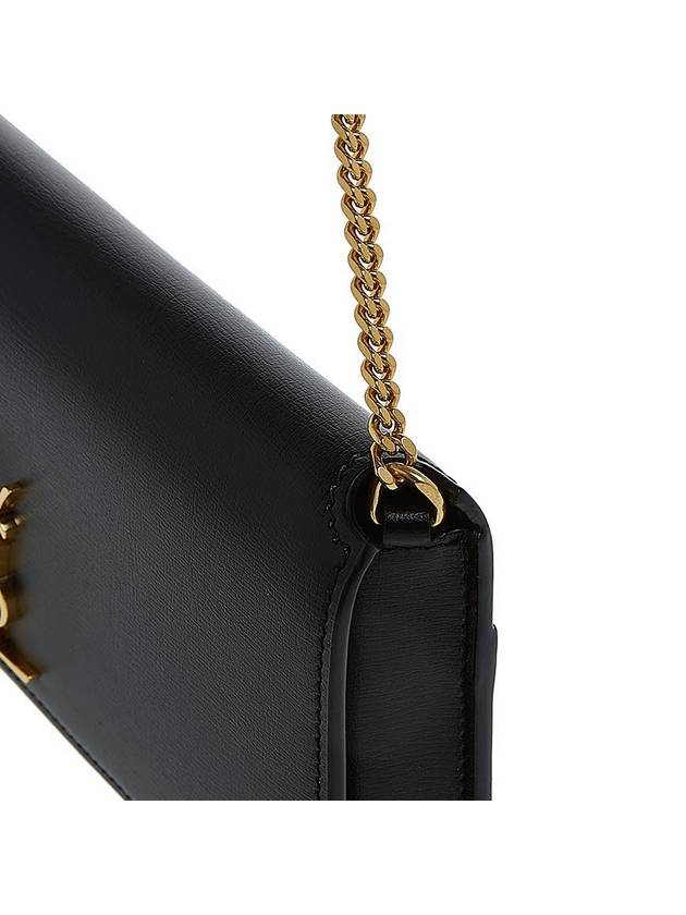 Cassandra Phone Holder Strap Cross Bag Black - SAINT LAURENT - BALAAN 9