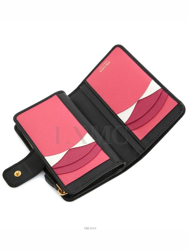 1ML225 Saffiano Wallet Compact Medium Triangle Logo - PRADA - BALAAN 10