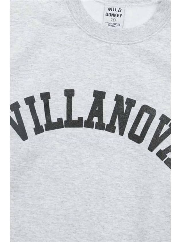 Unisex VILLANOVE long sleeve t shirt gray FG VILLANOVA HEATHER - WILD DONKEY - BALAAN 4