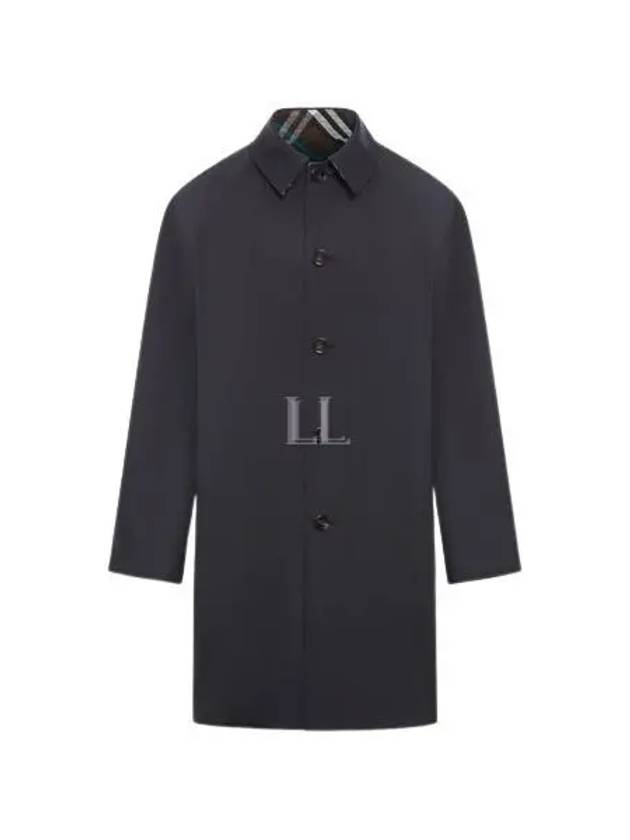 Check Reversible Gabardine Hastings Long Car Single Coat Black - BURBERRY - BALAAN 2