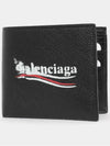 Logo Print Leather Half Wallet Black - BALENCIAGA - BALAAN 3