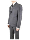 Men's Wool High Armhole Fit 3 Suit Medium Gray - THOM BROWNE - BALAAN 3