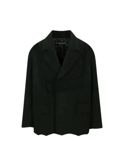 Zibeline Shaggy Wool Single Coat Black - ANDERSSON BELL - BALAAN 2