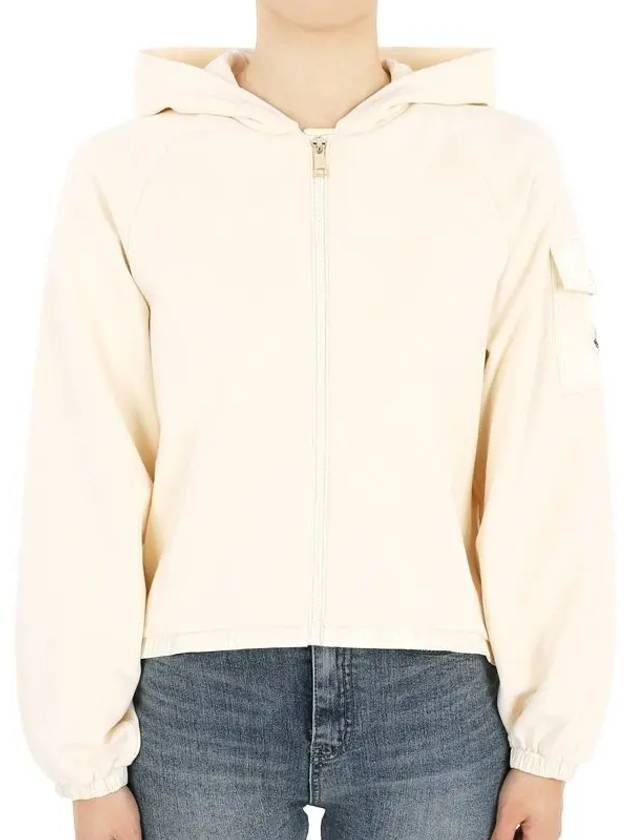 Kids Pocket Wappen Patch Hood Zip up Ivory 8G00020 809AG 050 12 14A Adults can wear - MONCLER - BALAAN 1