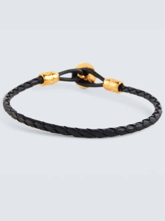 Medusa Biggie Leather Bracelet Black - VERSACE - BALAAN 5