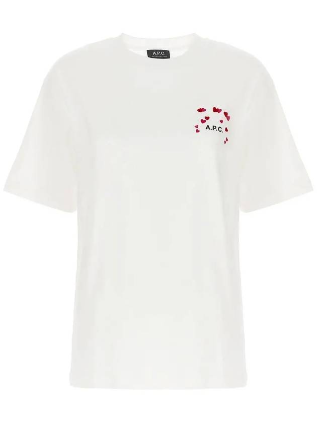 Heart Logo Cotton Short Sleeve T-Shirt White - A.P.C. - BALAAN 3