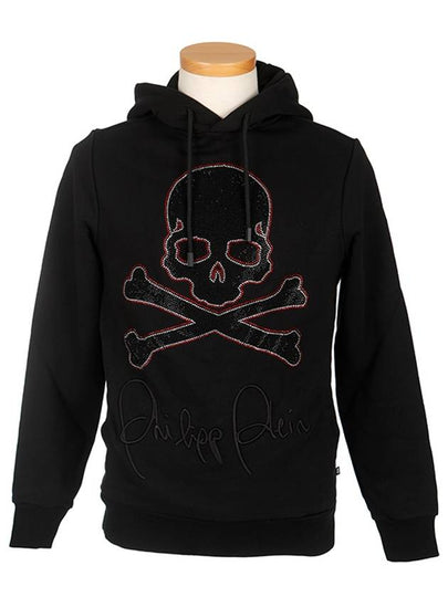 Skull Print Cotton Hoodie Black - PHILIPP PLEIN - BALAAN 2