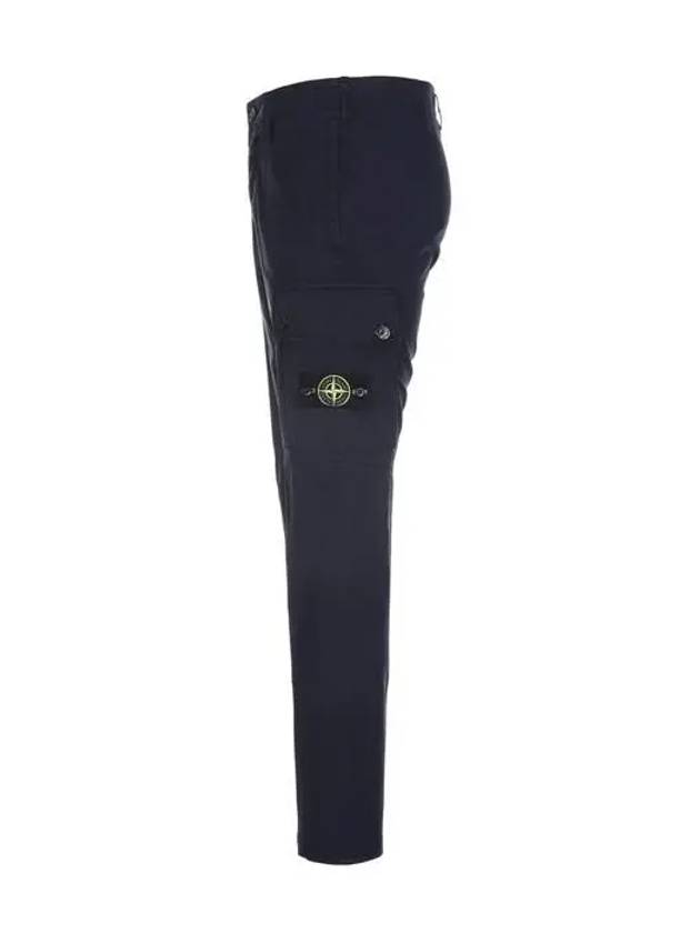 Wappen Patch Cotton Straight Pants Navy - STONE ISLAND - BALAAN 4