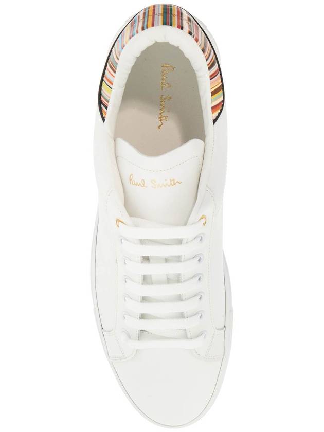 Stripe Logo Low Top Sneakers White - PAUL SMITH - BALAAN 3