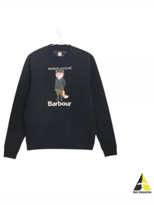 Logo Print Sweatshirt Black - BARBOUR - BALAAN 2