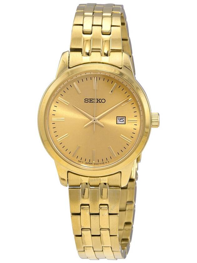 Seiko Essentials Quartz Champagne Dial Ladies Watch SUR444 - SEIKO - BALAAN 1