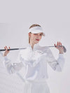 Golf Wear Satin Frill Sweatshirt White - J JANE - BALAAN 1