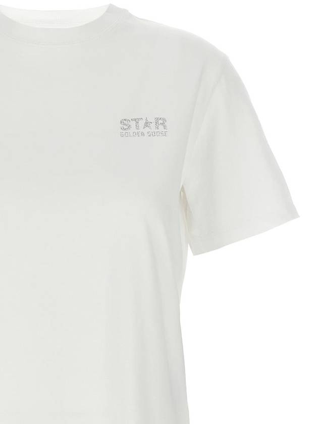 Glitter Star Logo Short Sleeve T-Shirt Silver White - GOLDEN GOOSE - BALAAN 4