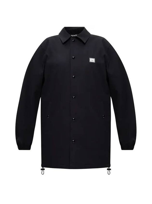 Studios Face Patch Shirt Jacket Black - ACNE STUDIOS - BALAAN.