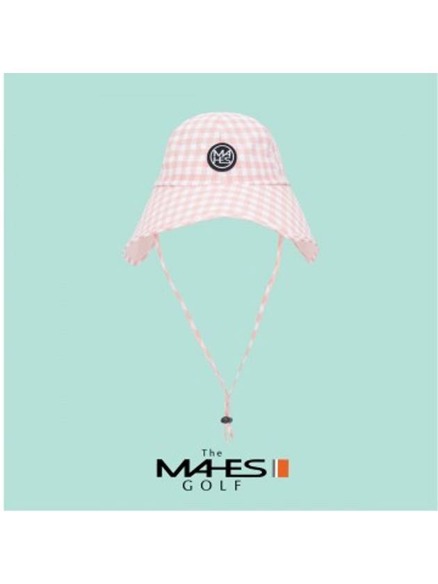 Bucket Hat Pink Orange Label Wide Curved Brim Bucket Hat EC 00703 - MAHES - BALAAN 1