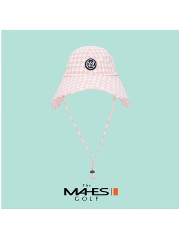 Bucket Hat Pink Orange Label Wide Curved Brim Bucket Hat EC 00703 - MAHES - BALAAN 1