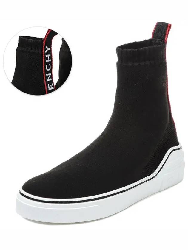 logo embroidery patch socks high top sneakers black - GIVENCHY - BALAAN.