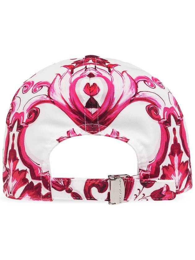 Dolce & Gabbana Printed Baseball Cap, Women's, Pink - DOLCE&GABBANA - BALAAN 3