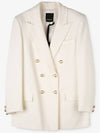 Women's Double Breasted Pocket Jacket White - PINKO - BALAAN 2