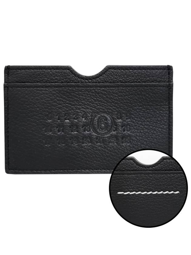 Embossed Numeric Logo Leather Card Wallet Black - MAISON MARGIELA - BALAAN 2