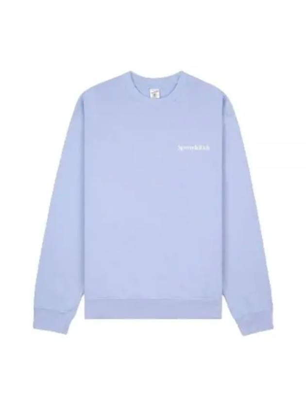 Health Is Wealth Crewneck PeriwinkleWhite CRAW2350PW 73 Sweatshirt - SPORTY & RICH - BALAAN 1