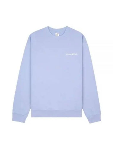 Health Is Wealth Crewneck PeriwinkleWhite CRAW2350PW 73 Sweatshirt - SPORTY & RICH - BALAAN 1